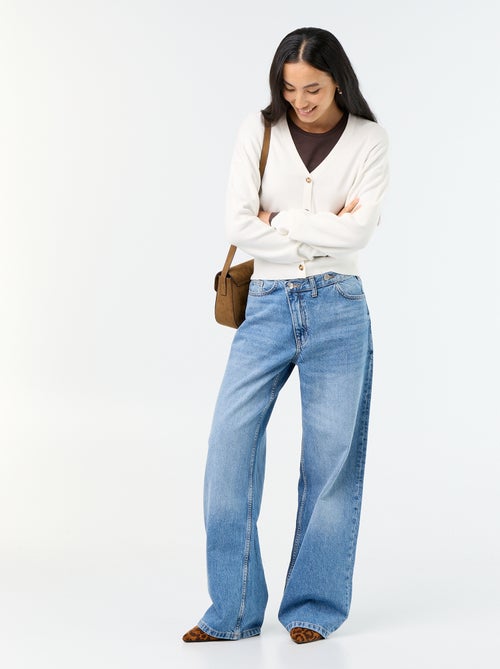 Gilet cropped boutonné - Kiabi
