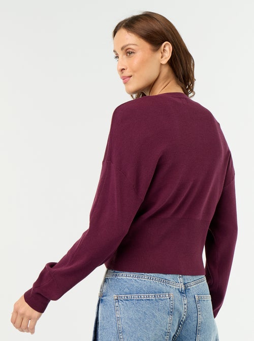 Gilet cropped boutonné - Kiabi