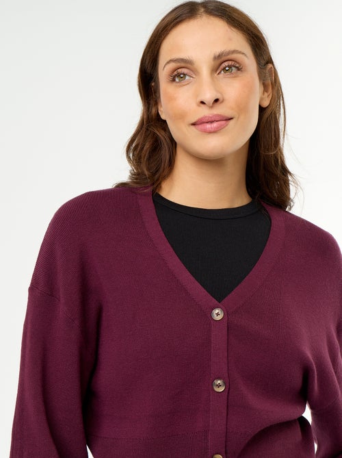 Gilet cropped boutonné - Kiabi