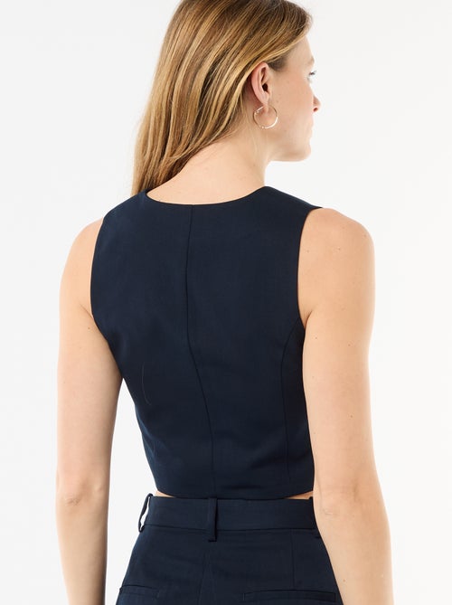 Gilet de costume avec ouverture boutonnée asymétrique - Kiabi
