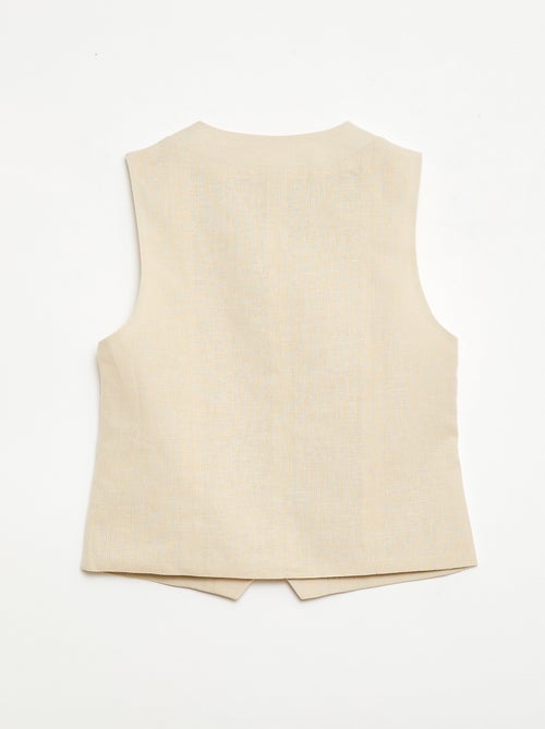 Gilet de costume sans manches - Kiabi