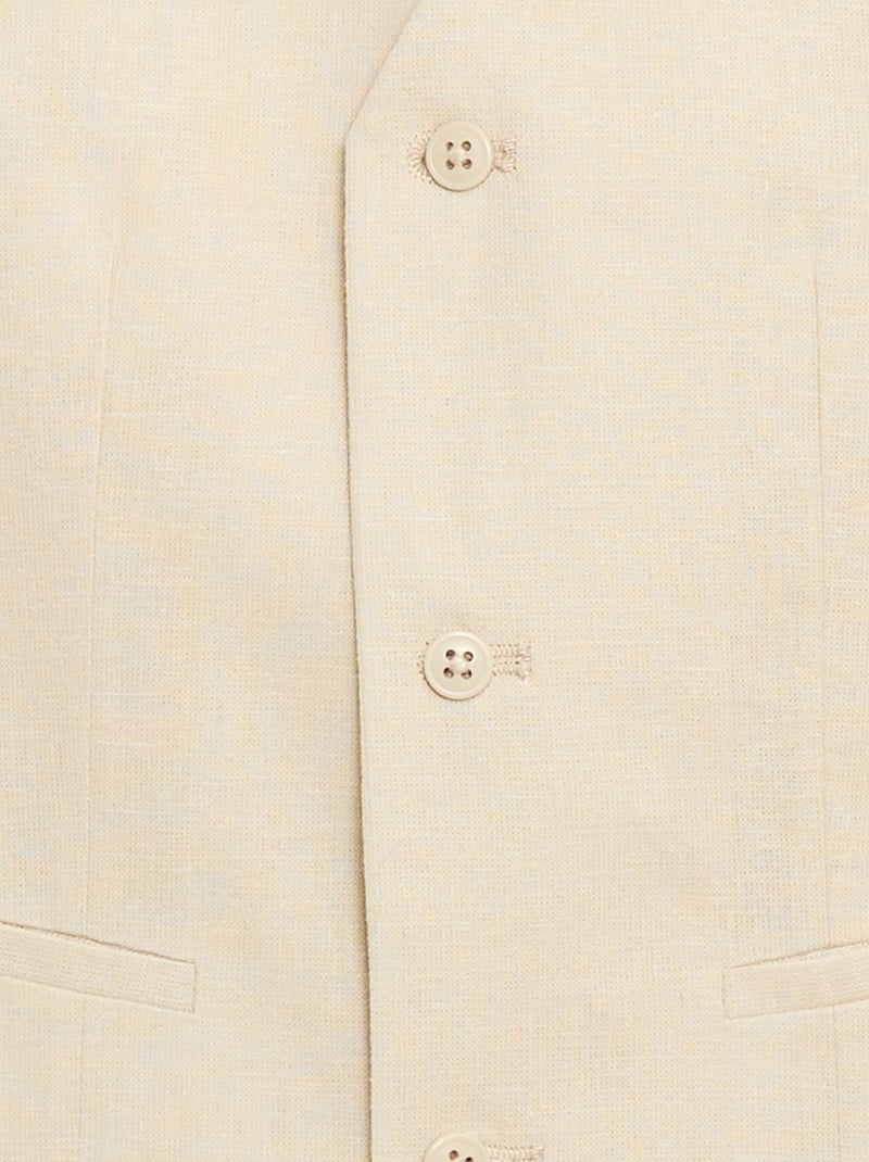 Gilet de costume sans manches Beige - Kiabi