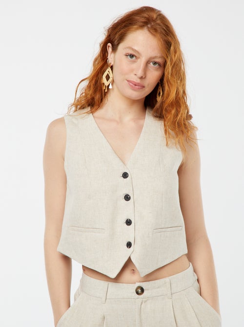 Gilet de costume sans manches - Kiabi