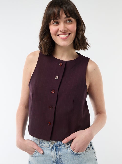Gilet de costume sans manches - Kiabi