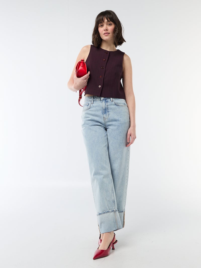 Gilet de costume sans manches Rouge - Kiabi