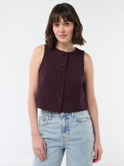 Gilet de costume sans manches - Kiabi