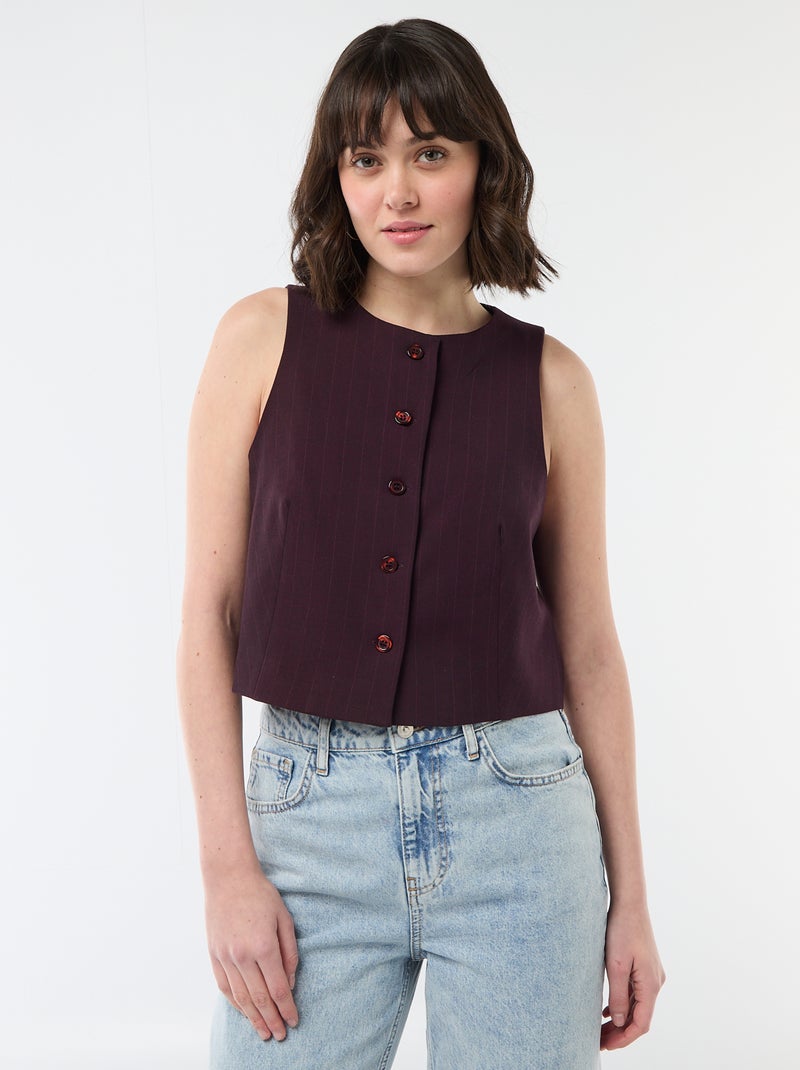 Gilet de costume sans manches Rouge - Kiabi