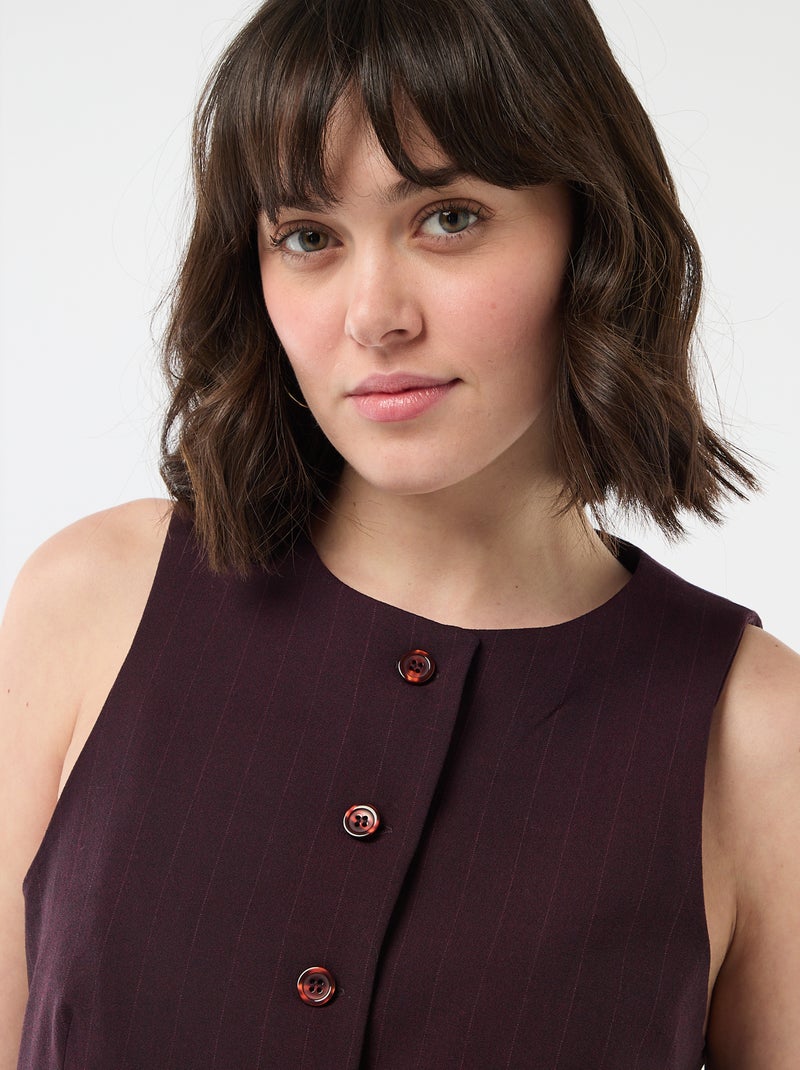 Gilet de costume sans manches Rouge - Kiabi