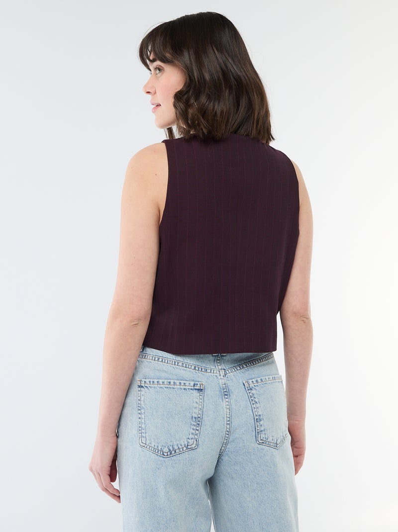 Gilet de costume sans manches Rouge - Kiabi