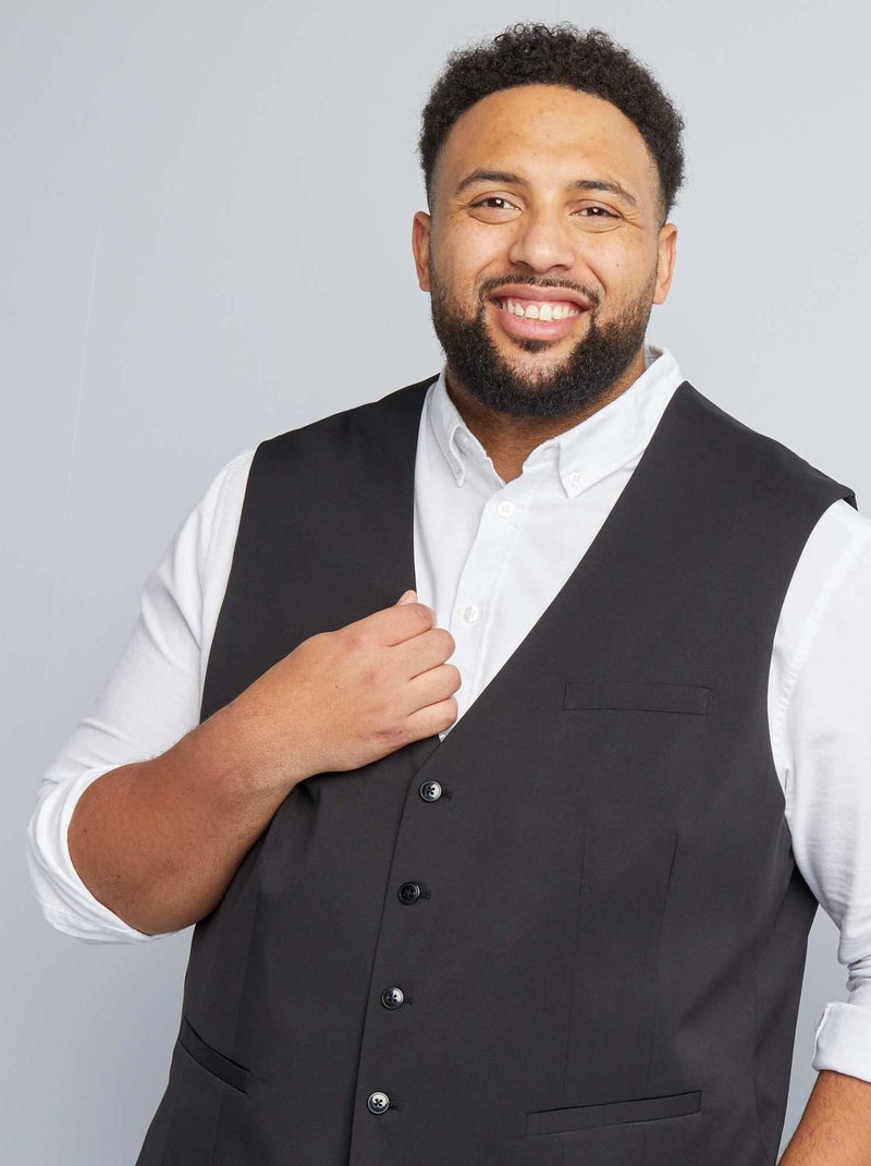 Gilet de costume slim Noir - Kiabi