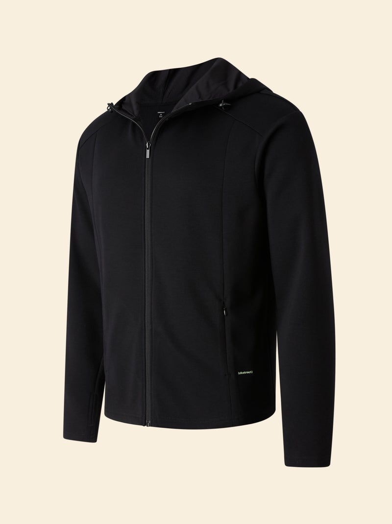 Gilet de sport à capuche - (ekstract) Noir - Kiabi