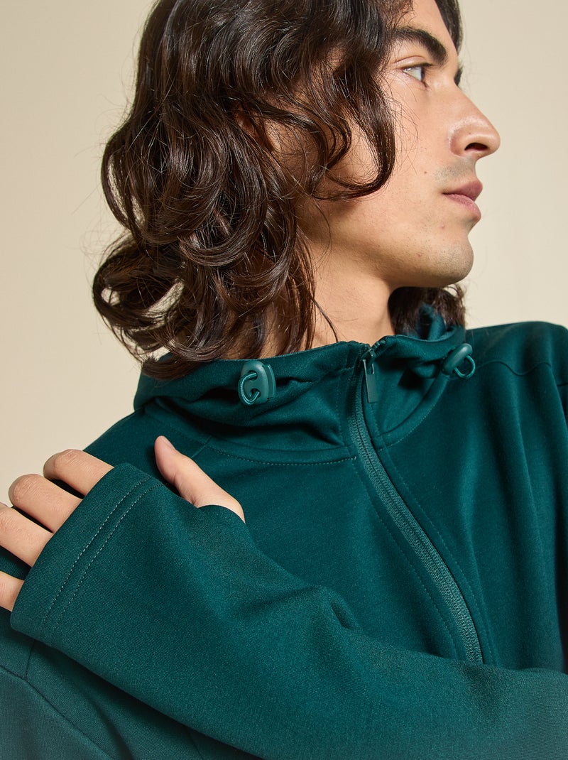 Gilet de sport à capuche - (ekstract) Vert - Kiabi