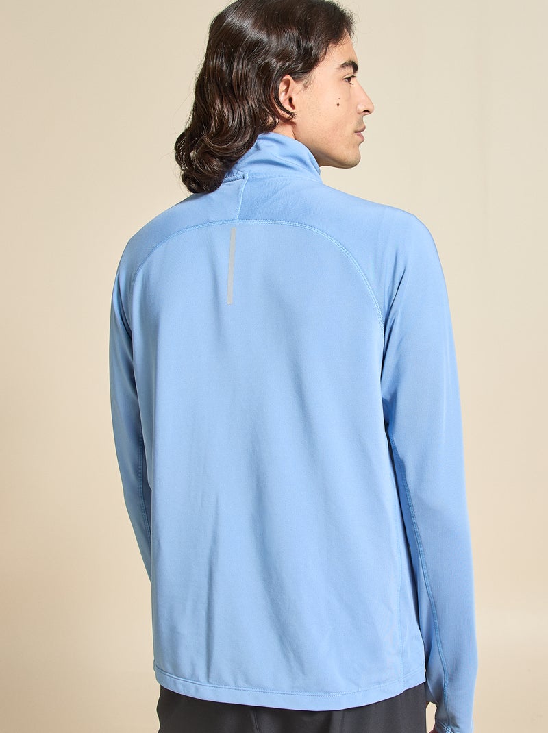 Gilet de sport à col zippé - (ekstract) Bleu - Kiabi