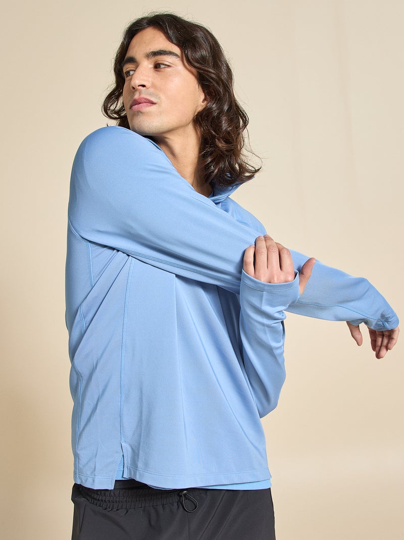 Gilet de sport à col zippé - (ekstract) Bleu - Kiabi