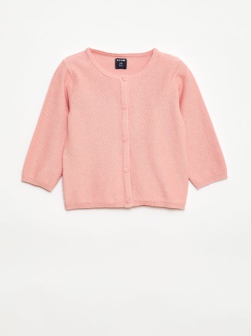 Gilet en maille fine jauge uni - Kiabi