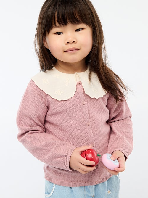 Gilet en maille fine jauge uni - Kiabi