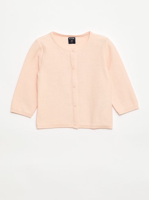 Gilet en maille fine jauge uni - Kiabi