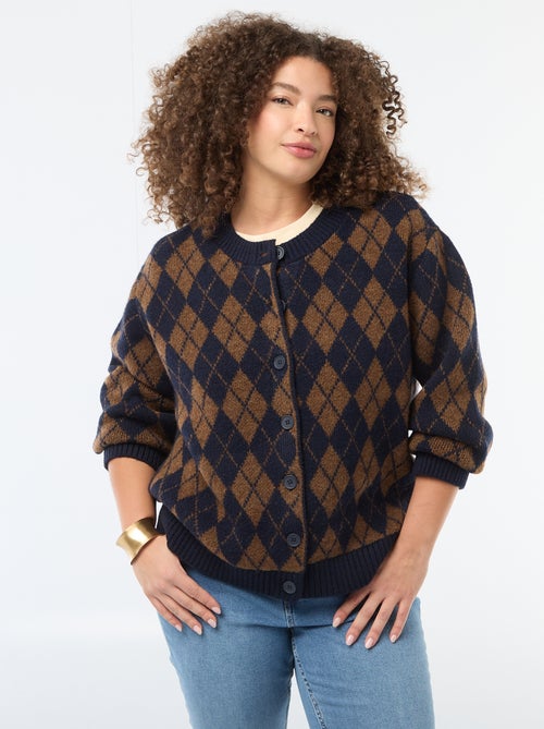 Gilet en maille grosse jauge - Kiabi