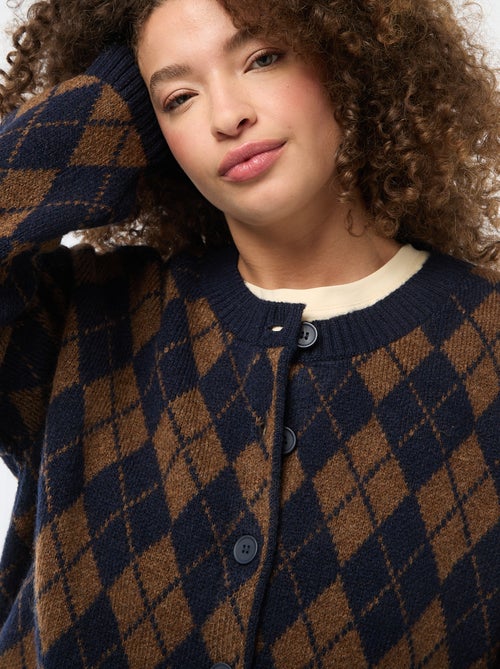 Gilet en maille grosse jauge - Kiabi