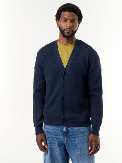 Gilet en maille grosse jauge - Kiabi