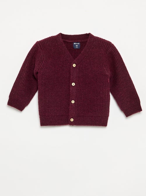 Gilet en maille grosse jauge - Kiabi