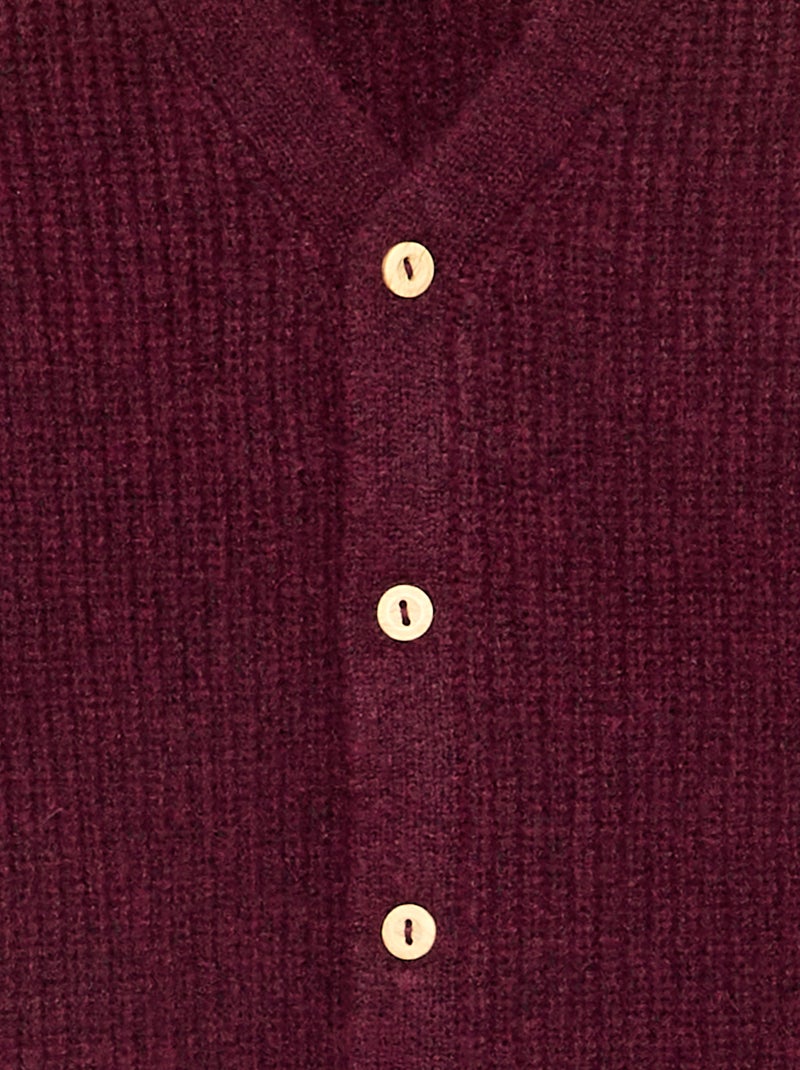 Gilet en maille grosse jauge Marron - Kiabi