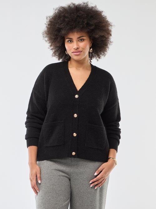 Gilet en maille grosse jauge - Kiabi