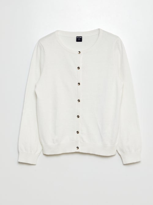 Gilet en maille unie - Kiabi