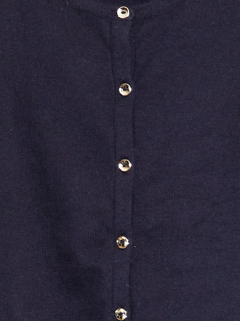 Gilet en maille unie BLEU - Kiabi