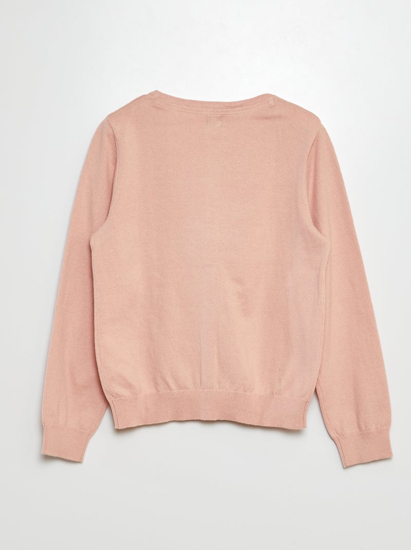 Gilet en maille unie ROSE - Kiabi