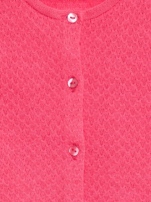 Gilet en point mousse uni - Kiabi