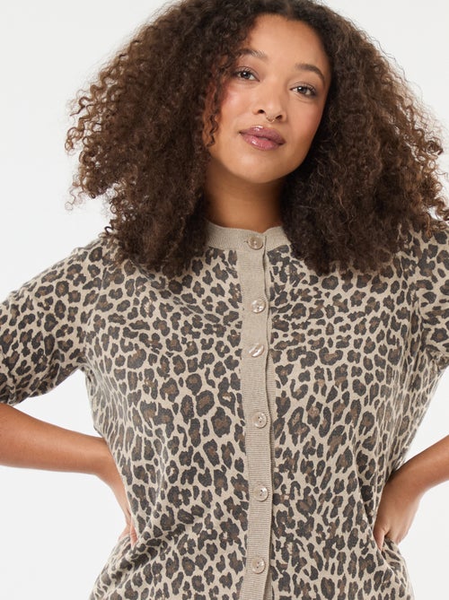Gilet fin imprimé léopard - Kiabi