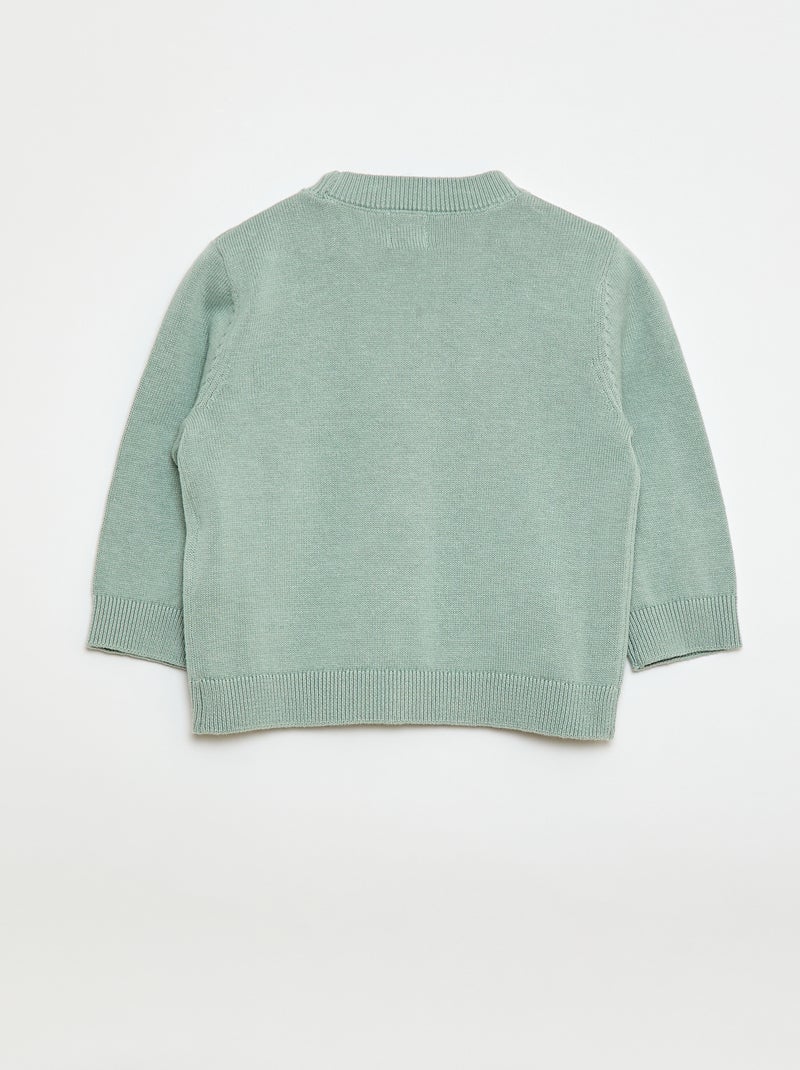 Gilet fine jauge col V Bleu - Kiabi