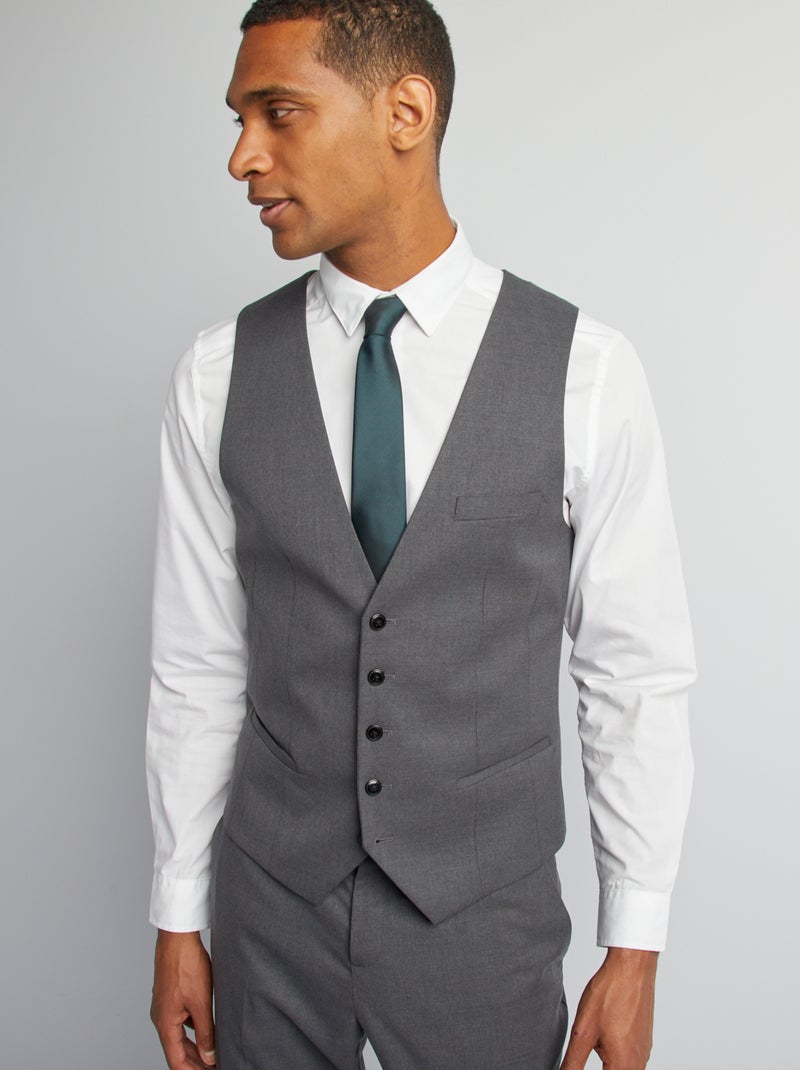 Gilet 'garçon de café' Gris - Kiabi