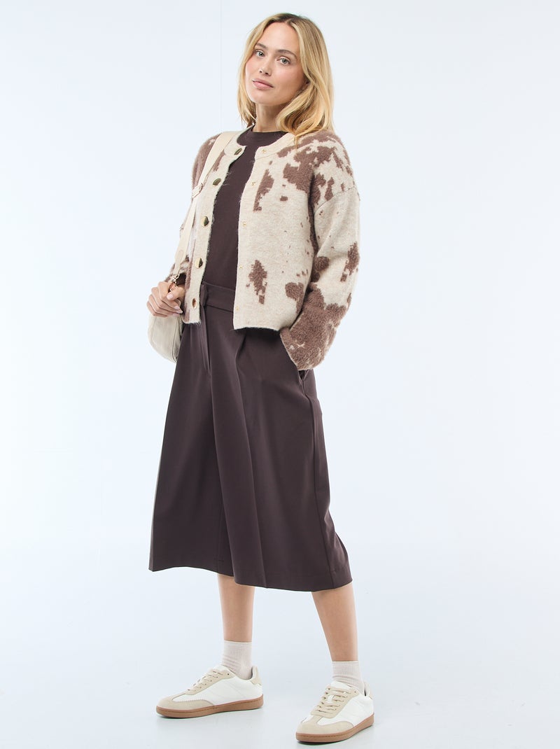 Gilet imprimé vache Marron - Kiabi