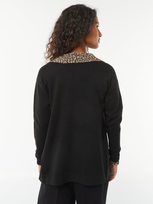 Gilet long en maille fine - Kiabi