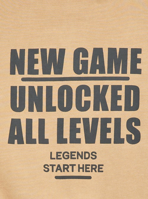 Gilet loose à capuche dos animé en coton - Kiabi