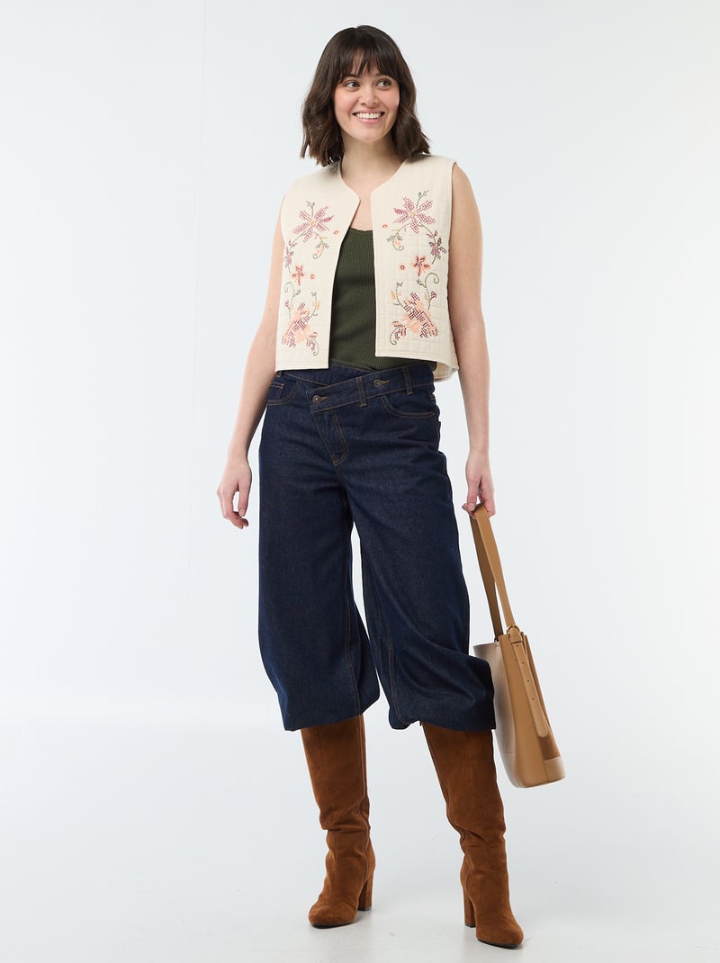 Gilet matelassé sans manches Beige - Kiabi