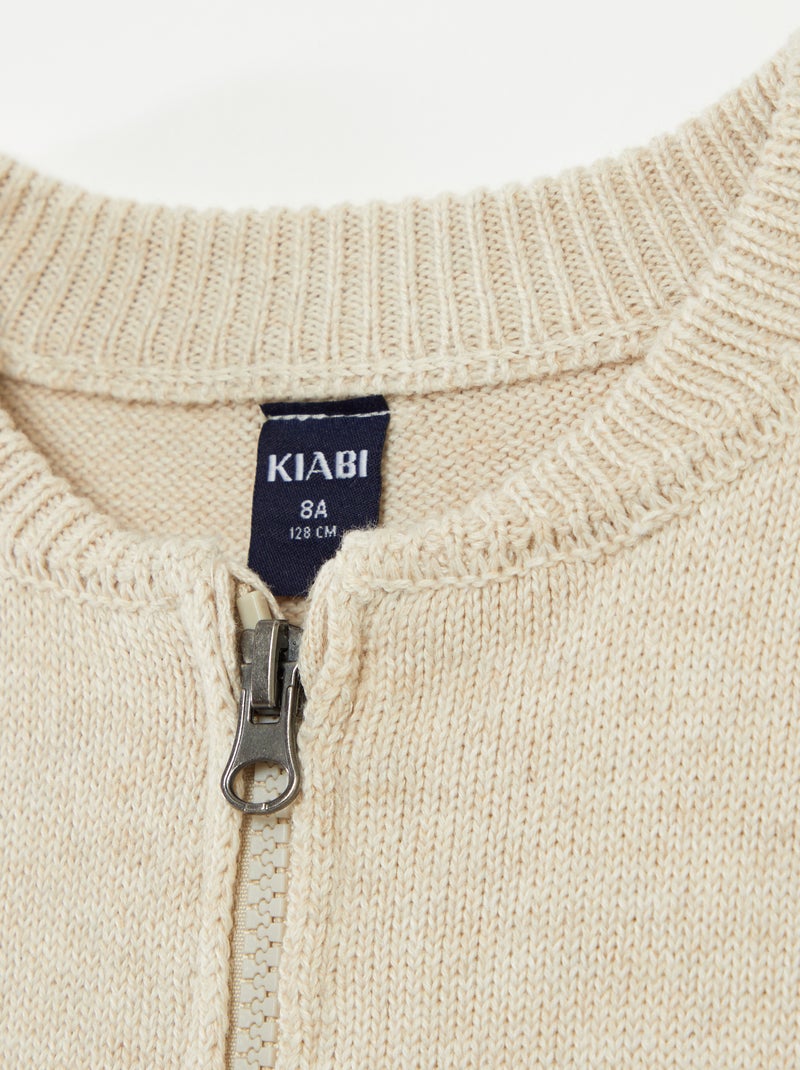 Gilet mit Reissverschluss – Kollektion einfach anzuziehen Beige - Kiabi