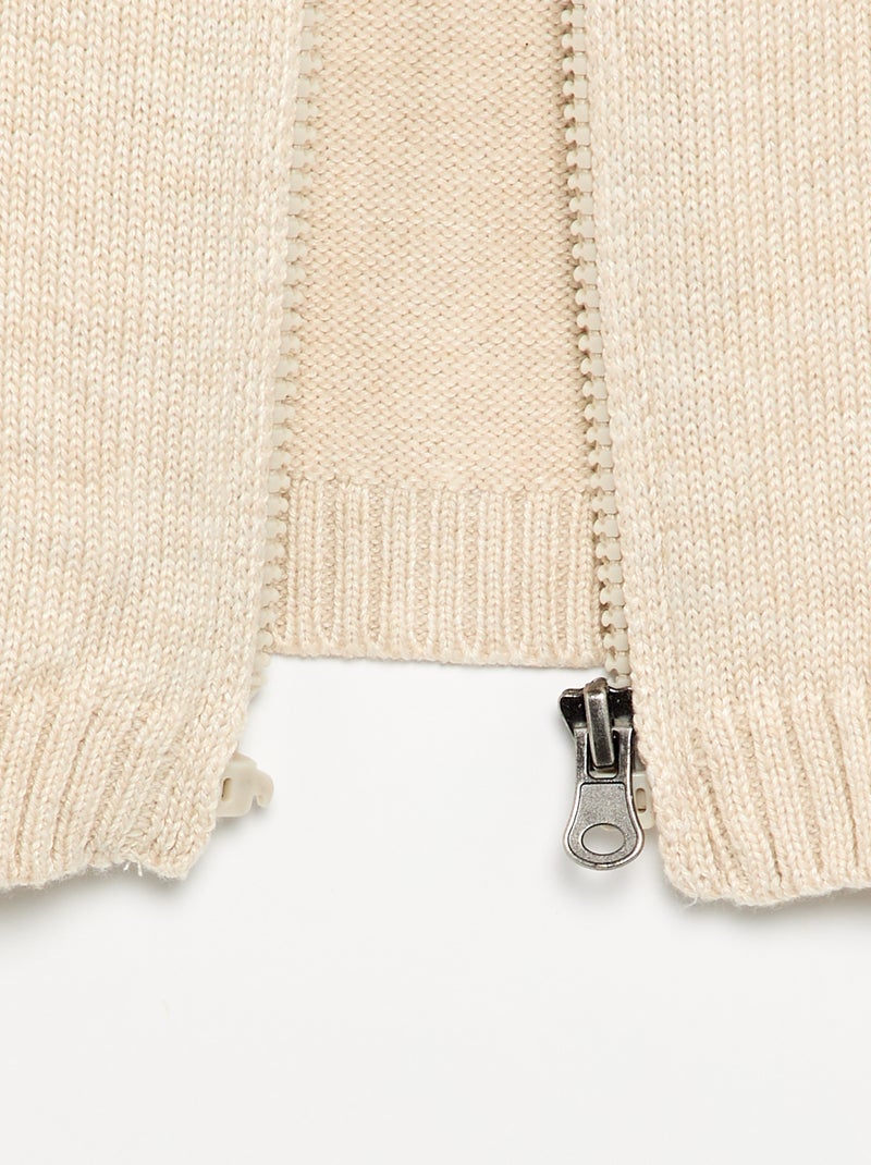 Gilet mit Reissverschluss – Kollektion einfach anzuziehen Beige - Kiabi