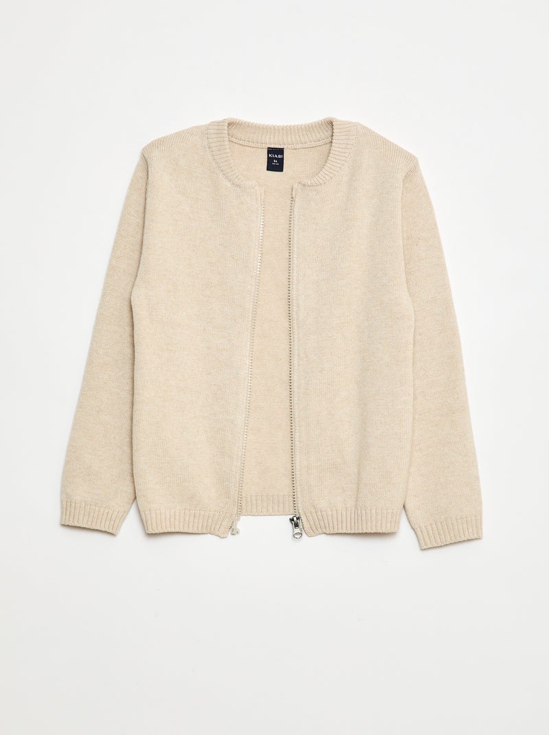 Gilet mit Reissverschluss – Kollektion einfach anzuziehen Beige - Kiabi