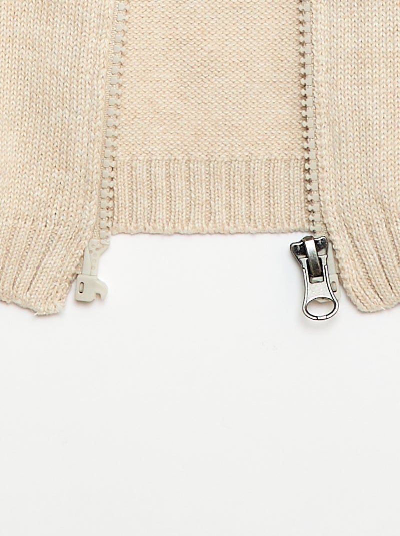 Gilet mit Reissverschluss – Kollektion einfach anzuziehen Beige - Kiabi