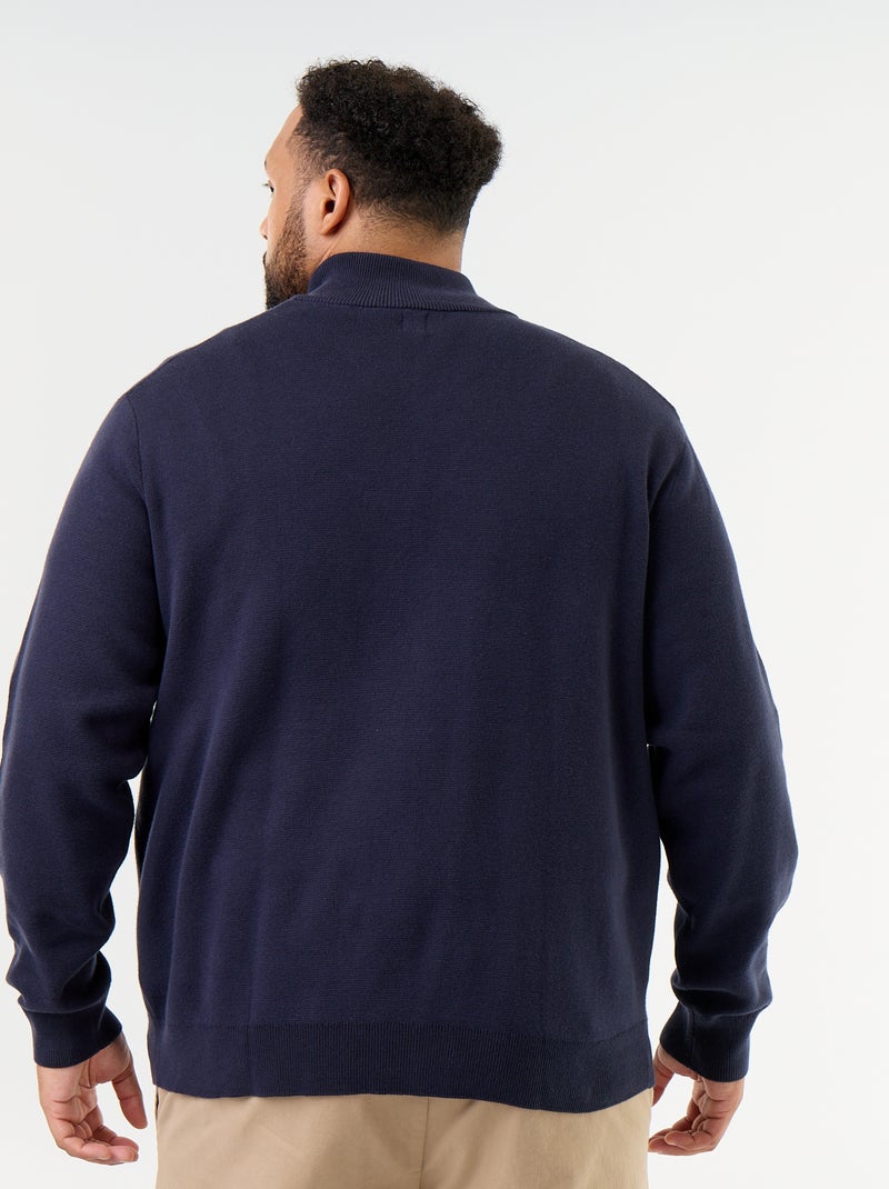 Gilet mit Reissverschluss und Stehkragen Bleu - Kiabi