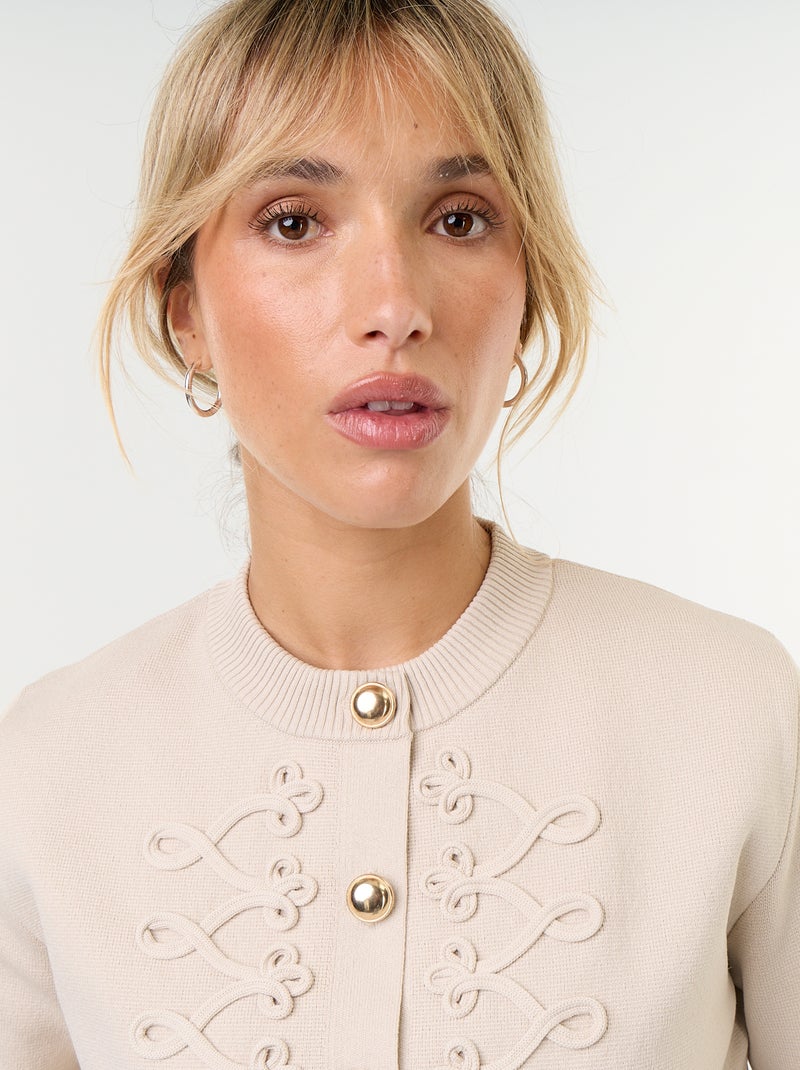 Gilet officier avec galons décoratifs Beige - Kiabi