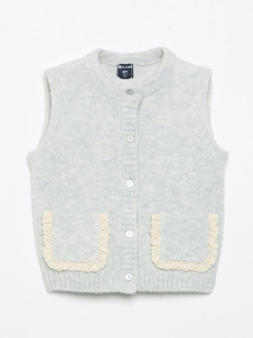 Gilet sans manches avec poches brodées - Kiabi