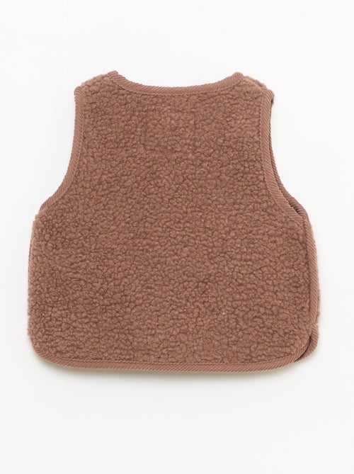 Gilet sans manches effet moutonné - Kiabi