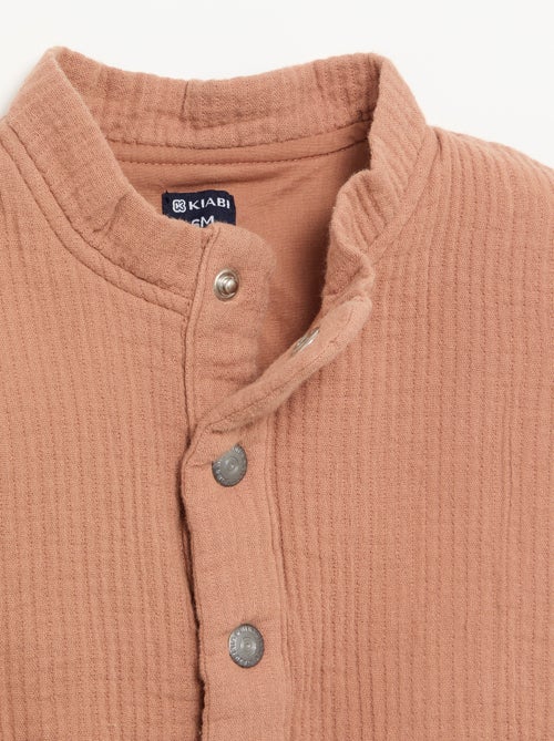 Gilet sans manches en double gaze de coton - Kiabi
