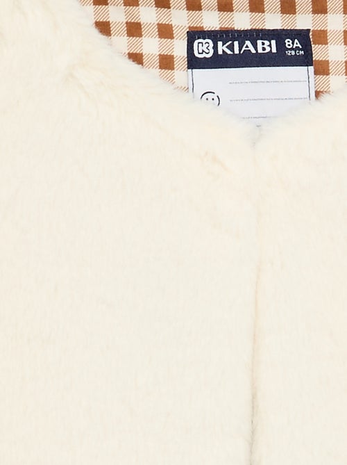 Gilet sans manches en fausse fourrure - Kiabi