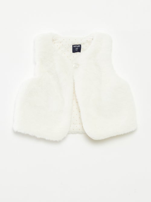 Gilet sans manches en fausse fourrure - Kiabi