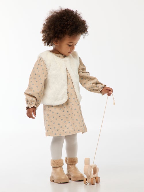 Gilet sans manches en fausse fourrure - Kiabi